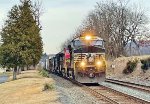 NS 4017 leads manifest freight 19G westbound 